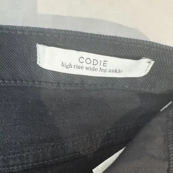 NWT Sam Edelman Codie High-rise Wide Leg Ankle Jeans in Black - Picture 6 of 11